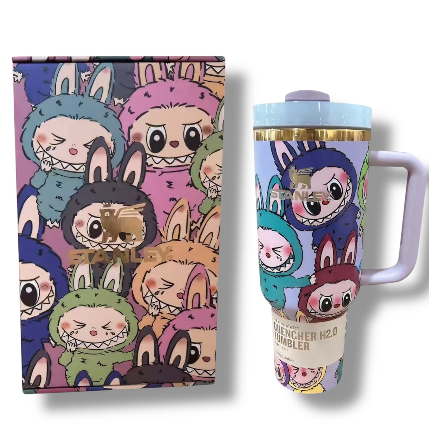 Labubu Quencher 40 OZ, Stanley Tumbler, Little Macaron Monsters Cup