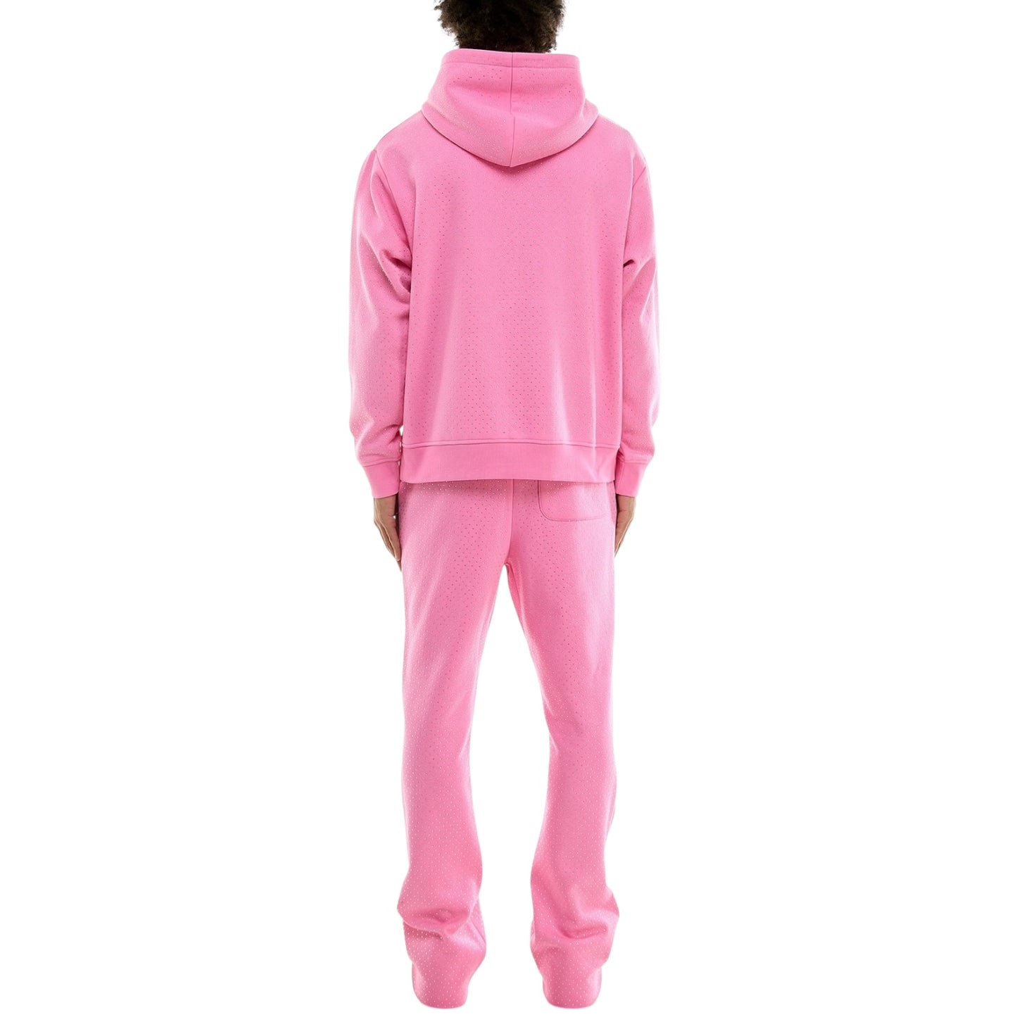 Dapidorae Rhinestone Sweatsuit Pink