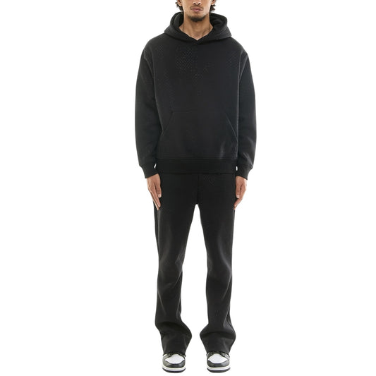 Dapidorae Black Rhinestone Sweatsuit