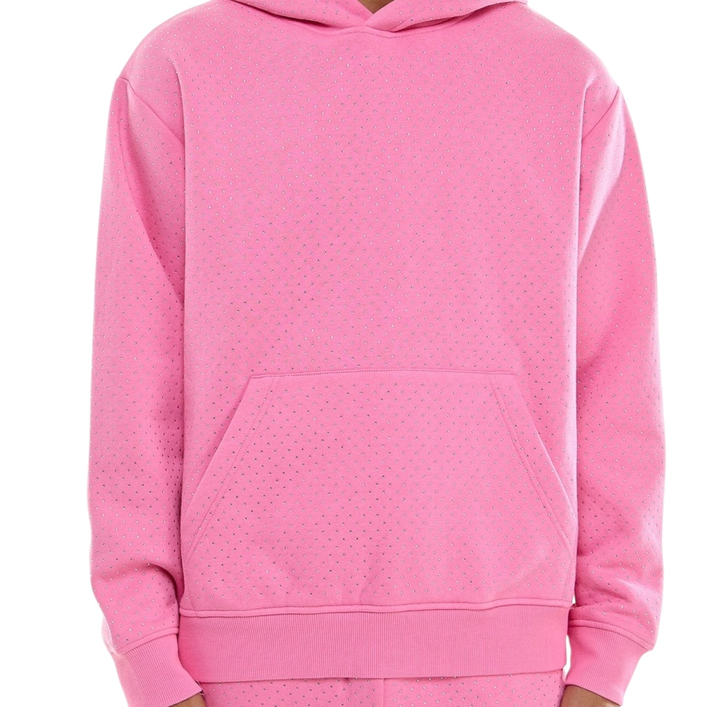Dapidorae Rhinestone Sweatsuit Pink